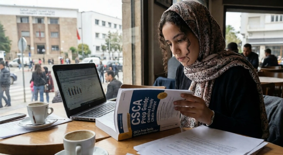 طالبة مغربية يستعد لاختبار CSCS