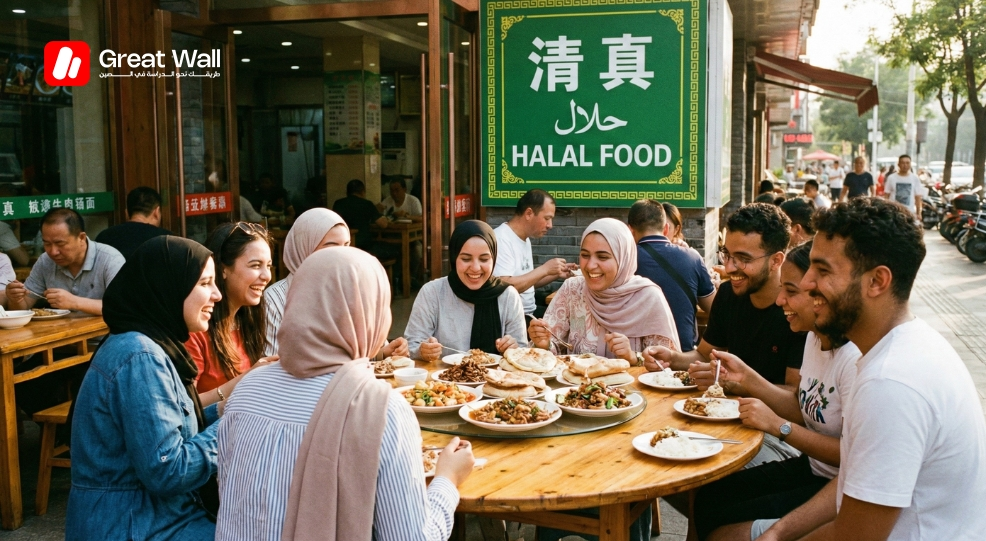 مجموعة من الطلاب المغاربة سعداء في شيان، يوضحون الحياة في مدينة صديقة للمسلمين في الصين بالقرب من جامعة شيان جياوتونغ