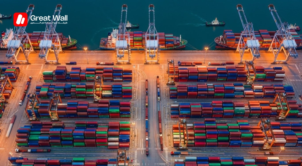 Busy trade port in China, global logistics hub for import-export business. Busy trade port in China, global logistics hub for import-export business.