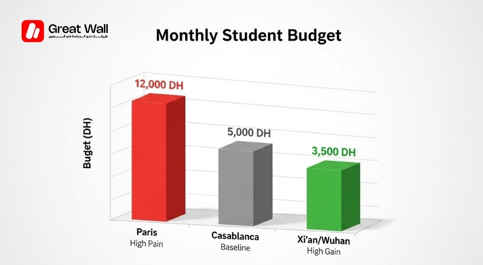 Cost of living comparison chart for students in Paris vs Casablanca vs China 2026. Cost of living comparison chart for students in Paris vs Casablanca vs China 2026.