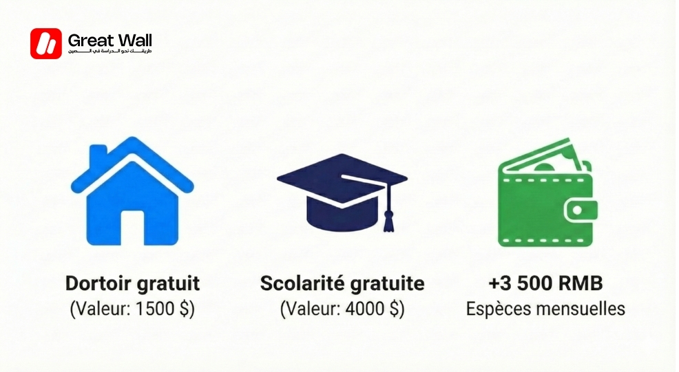 Détails Bourse du Gouvernement Chinois (CSC) Type A Logement gratuit et allocation mensuelle.