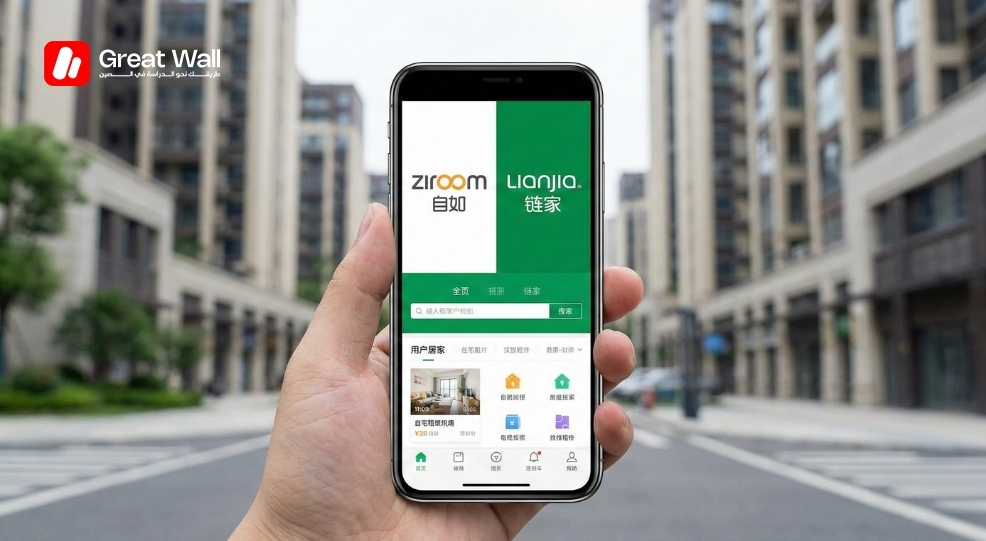 Ecran de smartphone affichant Ziroom et Lianjia les meilleures applications pour trouver une location en Chine