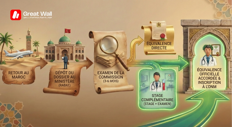 Infographie detaillant le processus de reconnaissance du diplome de medecine 2026 pour ceux qui choisissent d etudier en Chine Infographie detaillant le processus de reconnaissance du diplome de medecine 2026 pour ceux qui choisissent d etudier en Chine