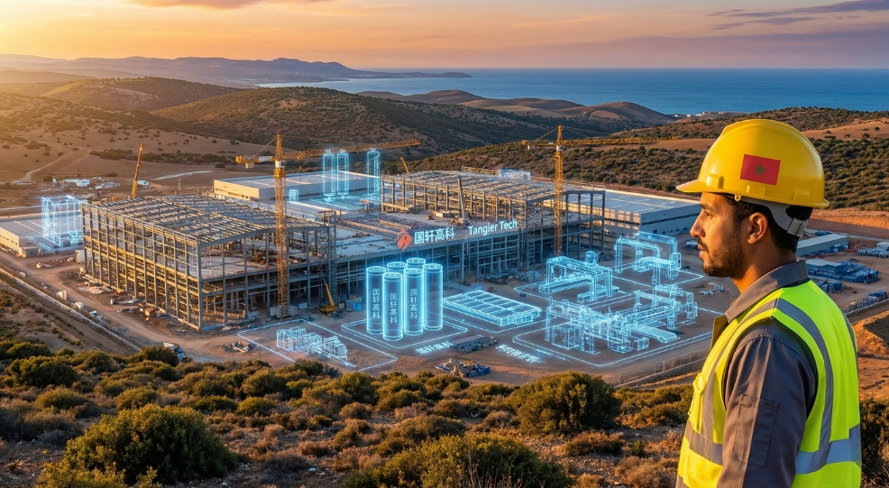 Ingenieur Marocain devant l usine Gotion High-Tech illustrant l emploi dans les entreprises chinoises au Maroc