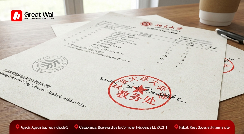 Official certified medical syllabus from study in China, essential documents for degree recognition.