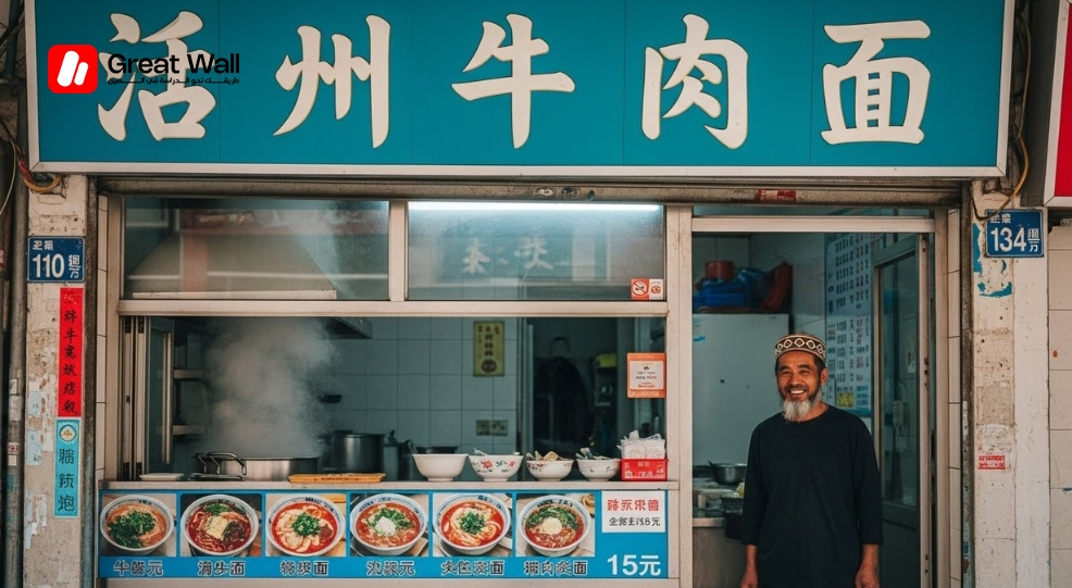 Restaurant traditionnel de nouilles Lanzhou Lamian une option populaire et abordable de restaurant Halal en Chine