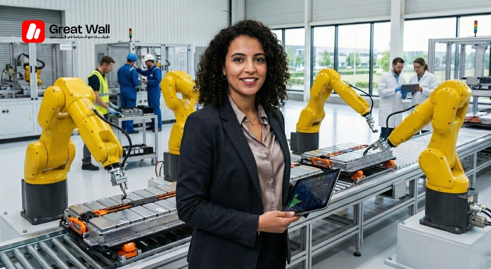 Successful Moroccan engineer working in a high-tech factory for Chinese companies in Morocco hiring in 2026
