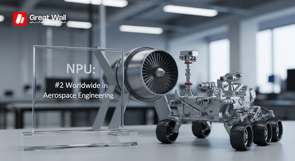 A glass trophy showcasing Northwestern Polytechnical University (NPU) as the #2 worldwide leader in Aerospace Engineering, set in a modern R&D lab. A glass trophy showcasing Northwestern Polytechnical University (NPU) as the #2 worldwide leader in Aerospace Engineering, set in a modern R&D lab.