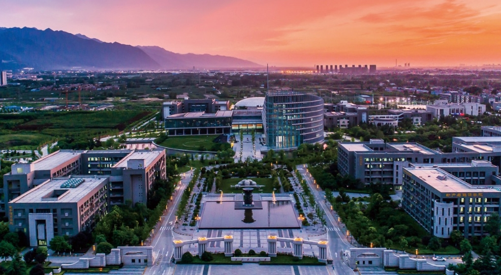 Aerial view of the Northwestern Polytechnical University (NPU) campus showing modern research facilities for aerospace engineering students.