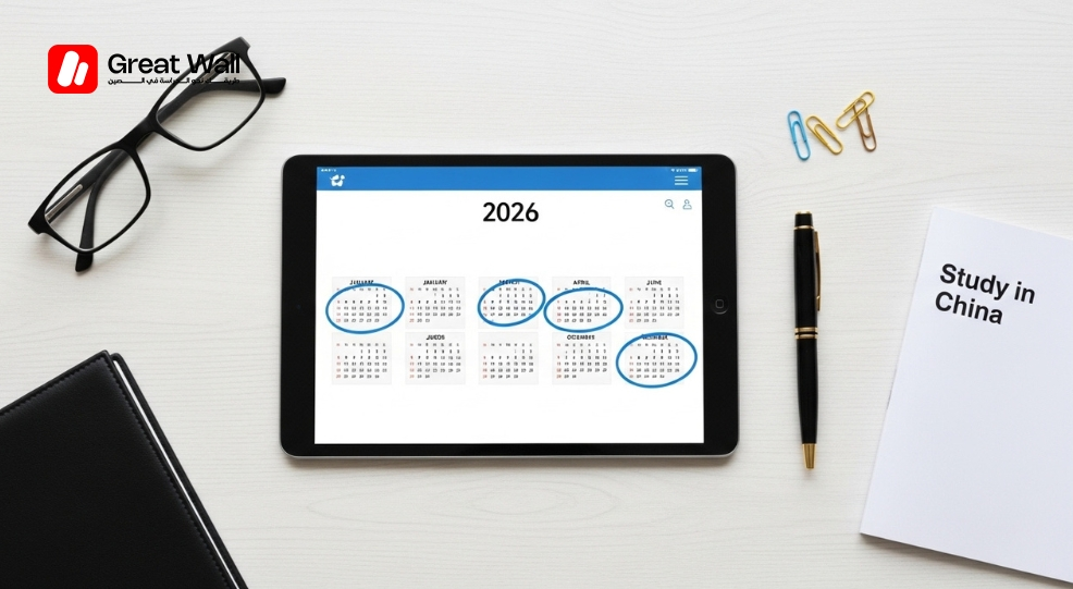 Calendrier des dates du CSCA Test 2026 indiquant les cinq sessions annuelles pour les candidats a la bourse du gouvernement chinois Calendrier des dates du CSCA Test 2026 indiquant les cinq sessions annuelles pour les candidats a la bourse du gouvernement chinois