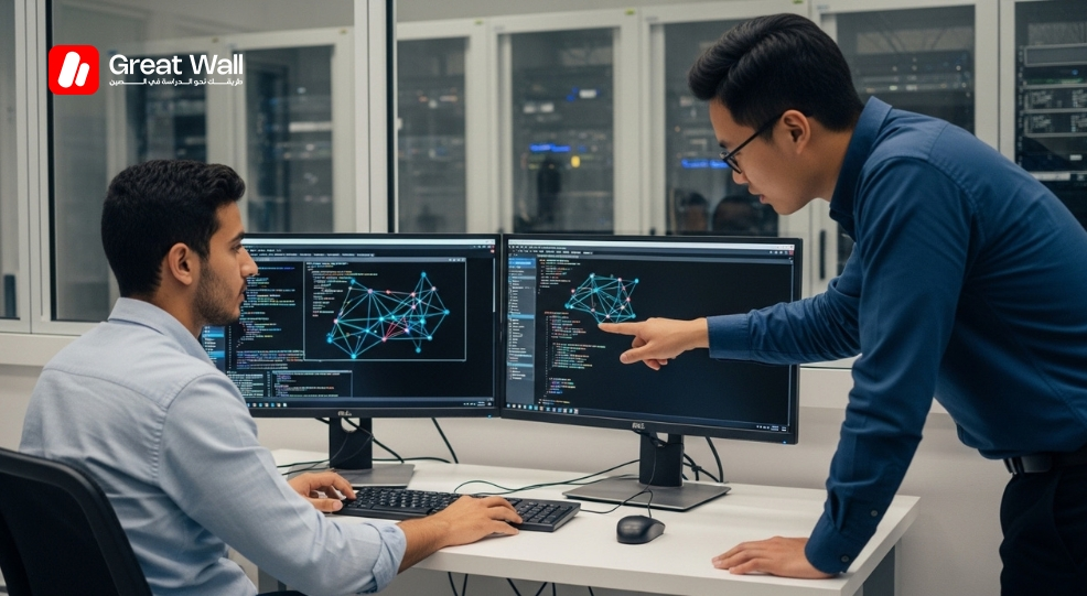 Graduate researchers analyzing complex data on a high-tech interface, showcasing the advanced masters programs available at HIT. Graduate researchers analyzing complex data on a high-tech interface, showcasing the advanced masters programs available at HIT.