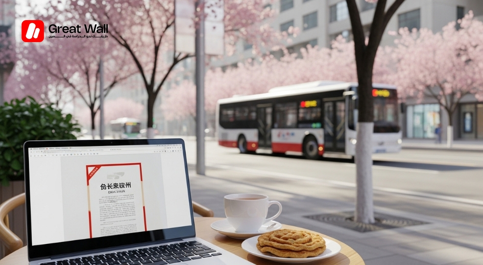 Un cadre d etude paisible dans un cafe pres du campus de Zhengzhou Universite, refletant le style de vie abordable à ZZU.