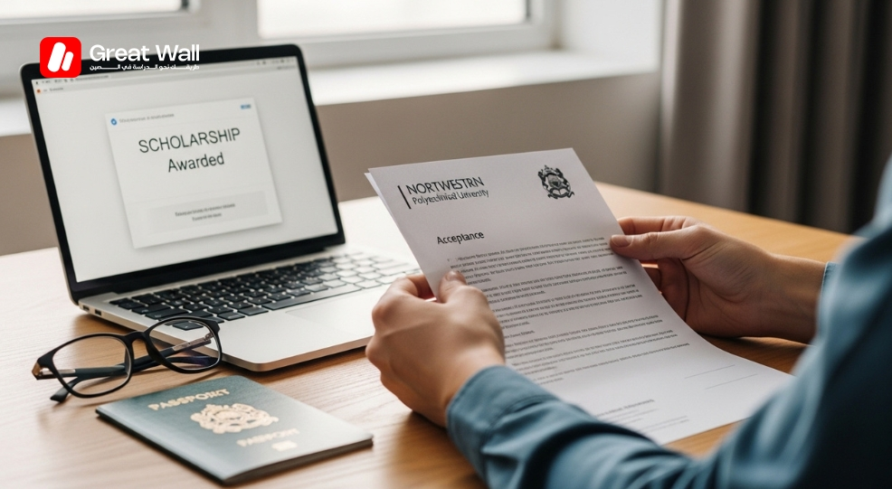 Un etudiant preparant son dossier d admission pour un programme de master a l NPU, axe sur la demande de bourse CSC. Un etudiant preparant son dossier d admission pour un programme de master a l NPU, axe sur la demande de bourse CSC.