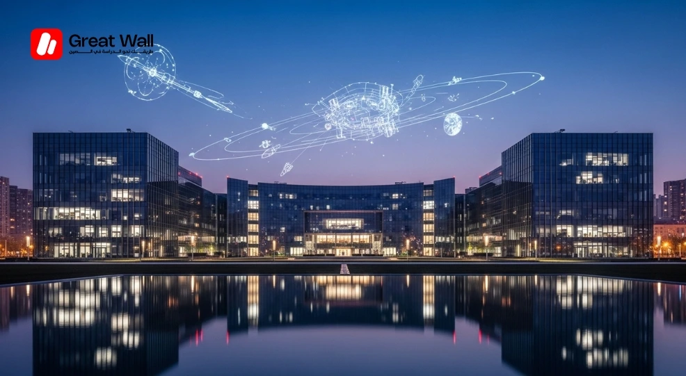 حرم جامعة بكين للتكنولوجيا BIT المتطور مع رسومات مستقبلية لعلوم الفضاء. حرم جامعة بكين للتكنولوجيا BIT المتطور مع رسومات مستقبلية لعلوم الفضاء.