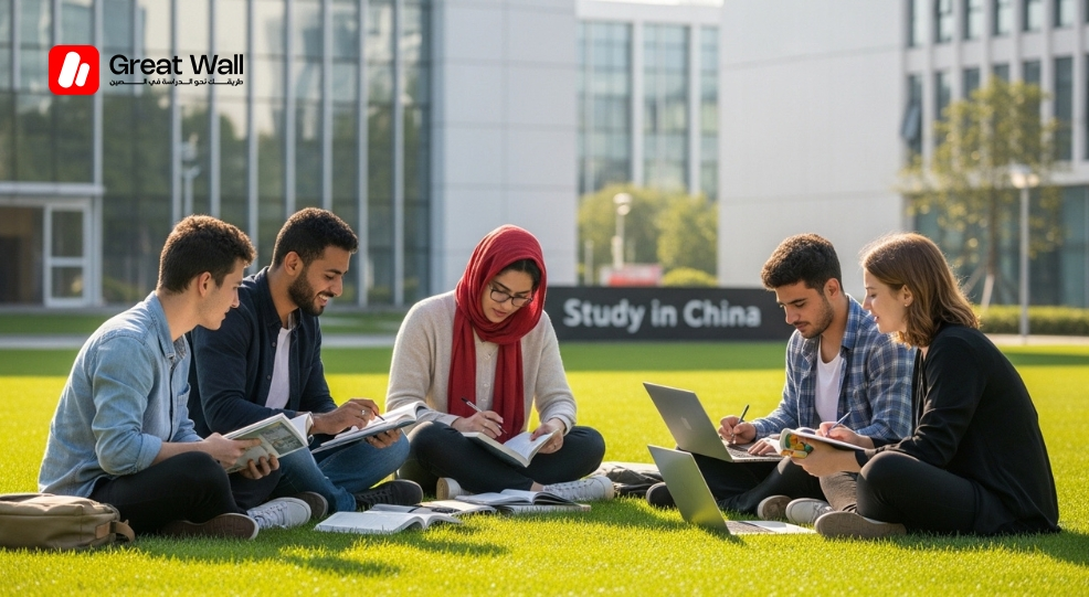 مجموعة من الطلبة الدوليين، من بينهم طلبة مغاربة، ي مجموعة من الطلبة الدوليين، من بينهم طلبة مغاربة، ي