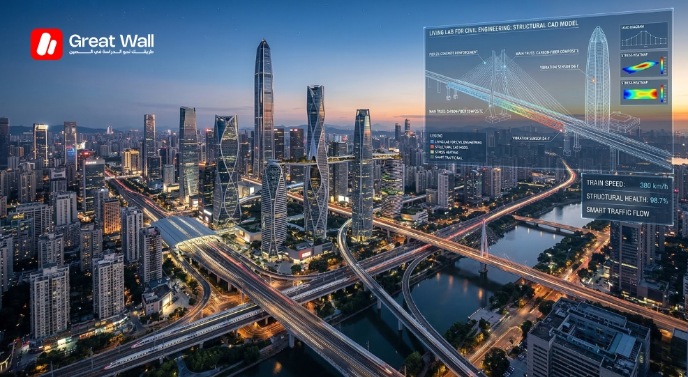 A high-tech city skyline representing the advanced research environment at engineering universities in China A high-tech city skyline representing the advanced research environment at engineering universities in China