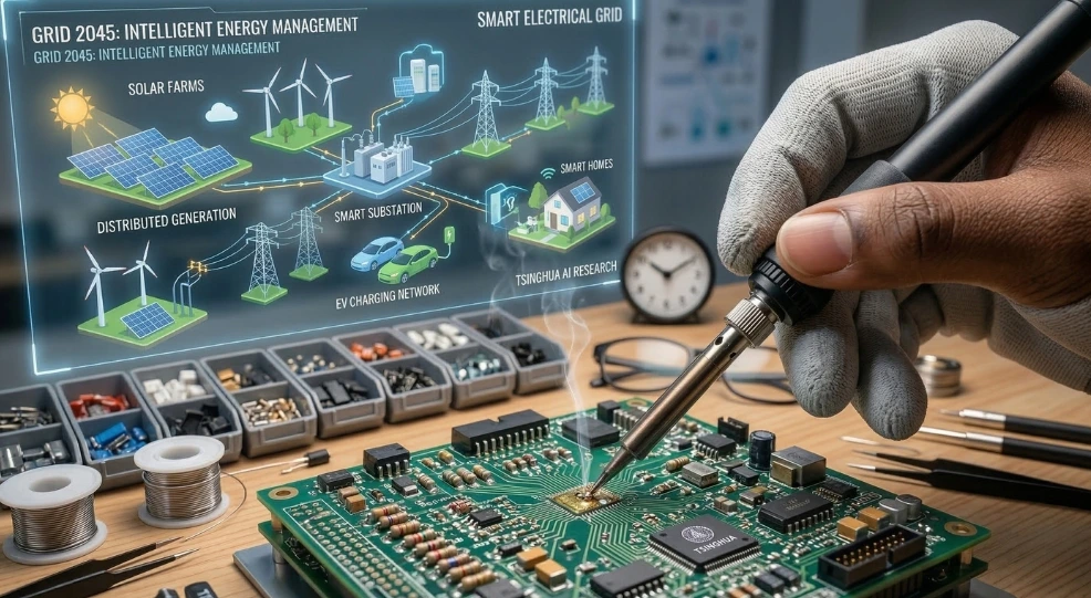 Close up of a student working on electronics, illustrating why many choose to study engineering in China for high tech research Close up of a student working on electronics, illustrating why many choose to study engineering in China for high tech research