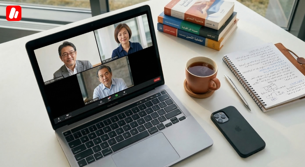 Laptop screen showing chinese university interview admission. Laptop screen showing chinese university interview admission.