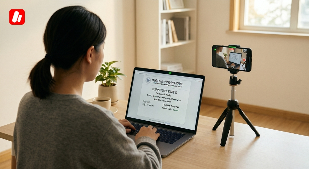 Proper dual camera setup for the CSCA test