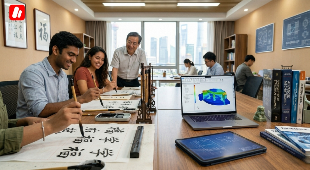 Students at Chinese universities attending a foundation year program.