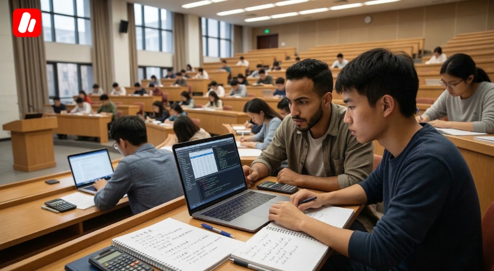 Students in Hangzhou to study business in China. Students in Hangzhou to study business in China.