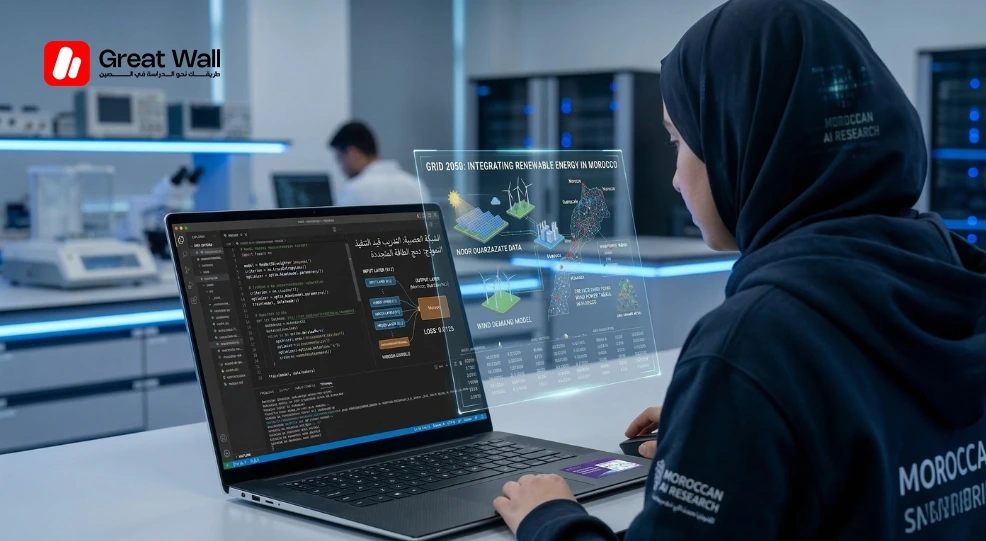 Un etudiant international programmant un modele d apprentissage automatique pour etudier l ingenierie en Chine avec une specialisation en IA. Un etudiant international programmant un modele d apprentissage automatique pour etudier l ingenierie en Chine avec une specialisation en IA.