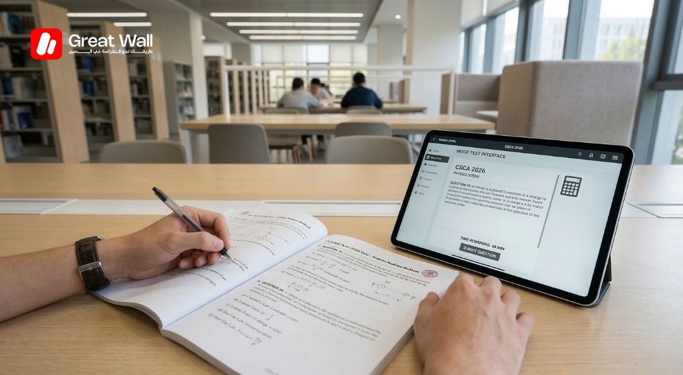 Un etudiant se preparant a l examen CSCA pour acceder aux meilleures specialites d ingenierie dans les institutions chinoises. Un etudiant se preparant a l examen CSCA pour acceder aux meilleures specialites d ingenierie dans les institutions chinoises.