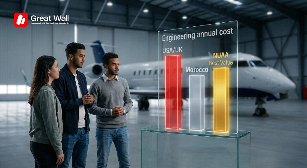 دليل بصري مبسط يوضح الجودة العالية مقابل التكلفة المنخفضة لبرامج الماجستير في جامعة NUAA مقارنة بالخيارات العالمية. دليل بصري مبسط يوضح الجودة العالية مقابل التكلفة المنخفضة لبرامج الماجستير في جامعة NUAA مقارنة بالخيارات العالمية.