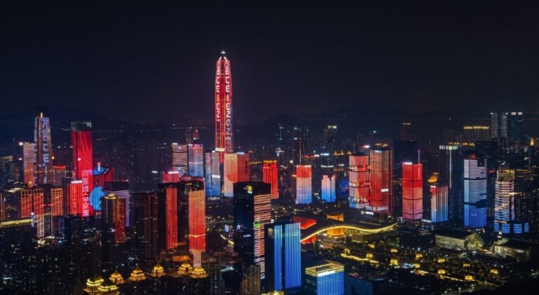 Aerial view of Shenzhen city