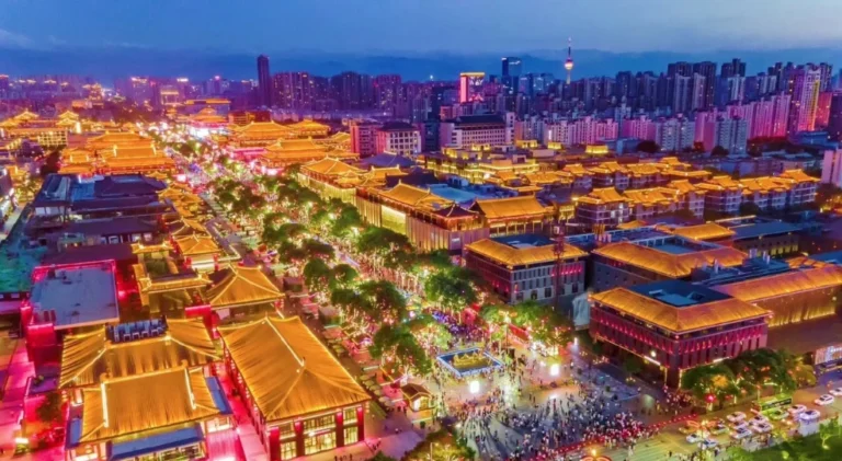 Aerial view of Xian city