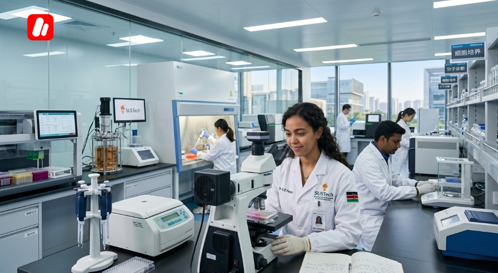 Étudiante dans un laboratoire d une université chinoise sans test CSCA.
