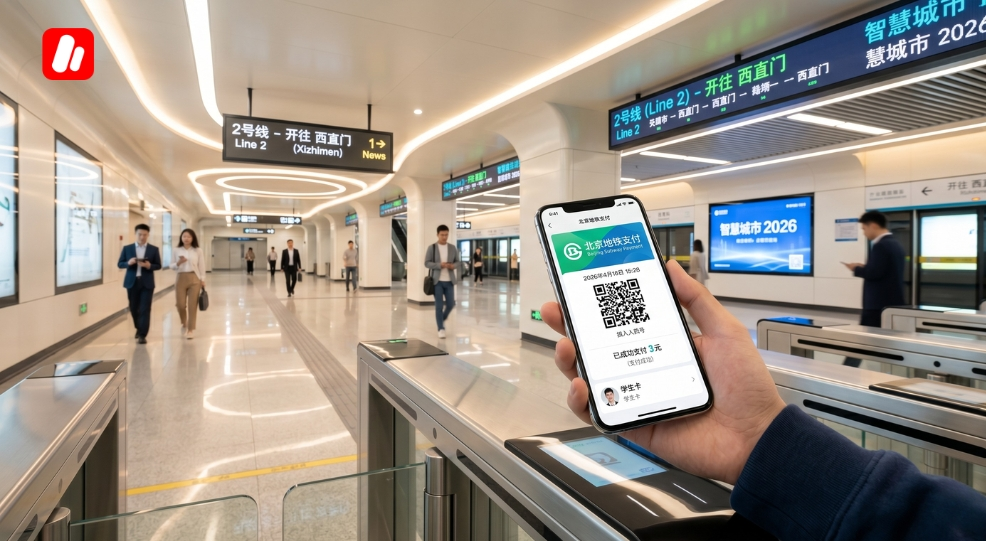Étudier à Pékin -transport en métro moderne avec paiement mobile pour étudiants en Chine