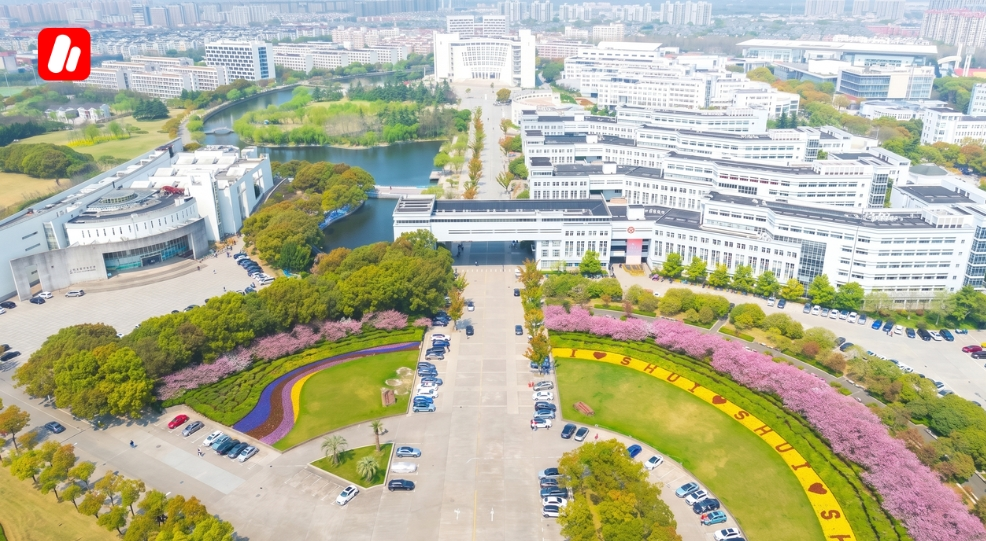 Modern campus at top universities in Shanghai.