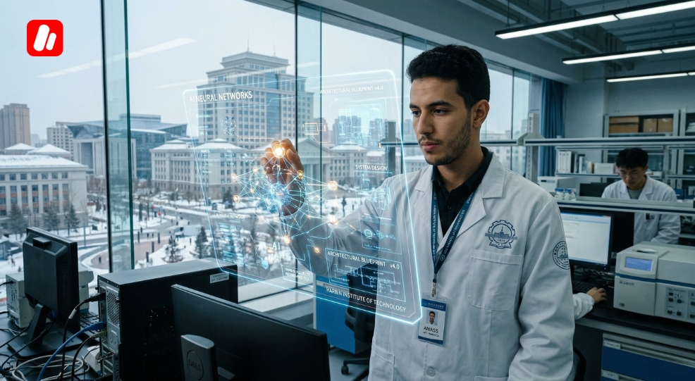 Moroccan bac science student studying AI in China.