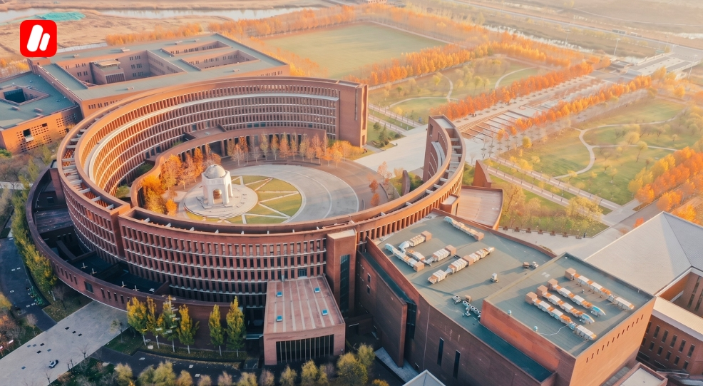 Aerial view of Tianjin University for students to study in Tianjin