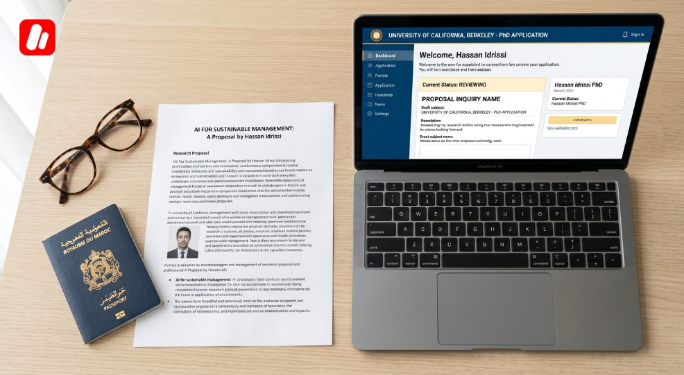 Documents de candidature montrant les exigences pour étudier en Chine.