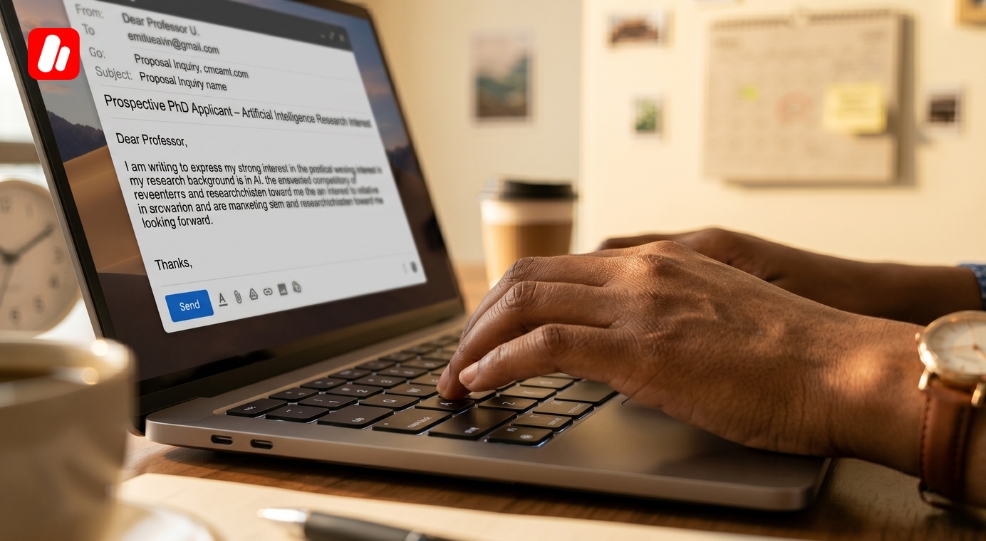 Student writing an email for How to Get a Supervisor Approval Letter
